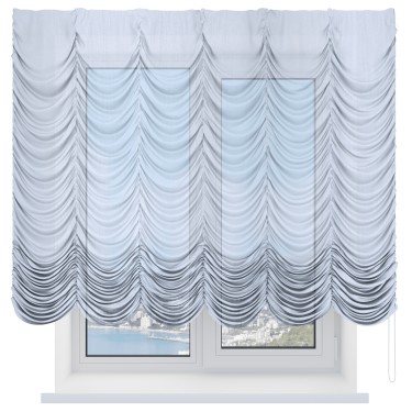 Французская штора, тюль белый