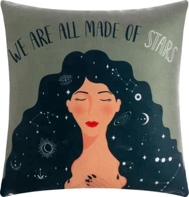 Подушка декоративная "We are all made of stars" 40х40 см, 100% п/э