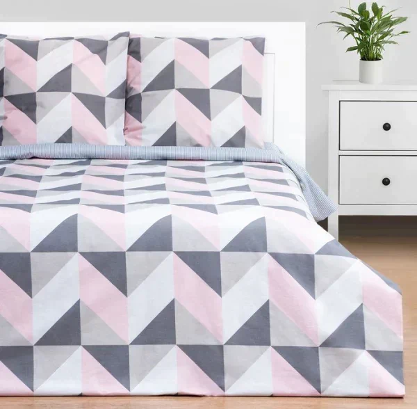 Постельное бельё Этель Евро Pink illusion 200х217 см, 220х240 см, 70х70 см - 2 шт, бязь 125 г/м2