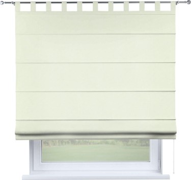 Римская штора «Кортин», канвас сливочный, на петлях