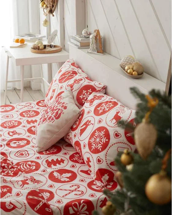 Постельное белье LoveLife евро "New Year's gifts" 200*217см,240*225см,50*70см-2шт