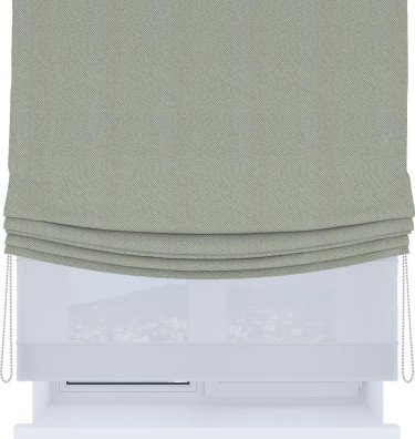 Римская штора «Кортин», день-ночь с мягкими складками, лён димаут цвет серый