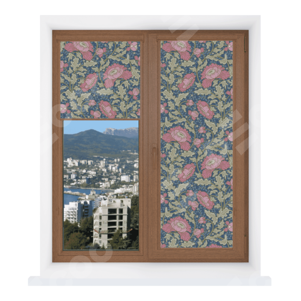 Рулонная штора Уни 2 с принтом Розовые цветы