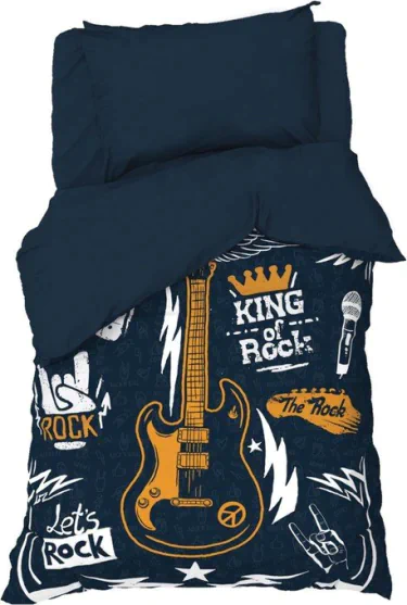 Постельное бельё Этель 1,5 сп "King of rock" 143х215 см, 150х214 см, 50х70 см -1 шт, 100 % хлопок, бязь