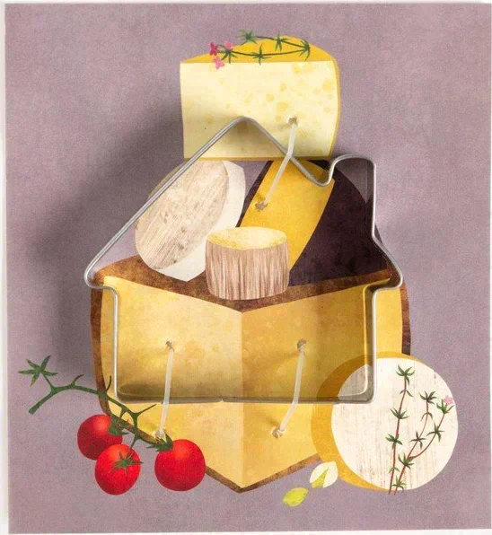 Набор кухонный «Cheese» подставка, полотенце, формочка