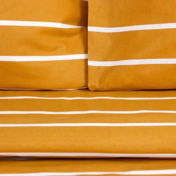 Постельное бельё Этель 2 сп Mustard stripes 175х215см, 200х220см, 70х70см-2 шт, 100% хлопок, поплин