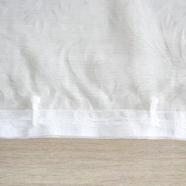Тюль вуаль с тиснением вензель 200х260 см молочный,100% п/э