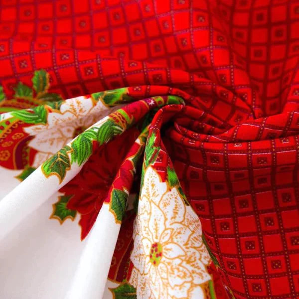 Скатерть Доляна «Новый год: Процветания в Новом году» 145×300 см, 100% п/э