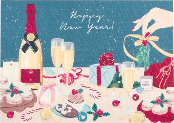Салфетка на стол "Happy new year", ПВХ, 40*29 см
