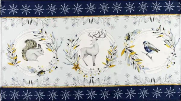 Новогоднее полотенце "Этель" Snow animals 40х73 см, 100% хл, саржа 190 гр/м2