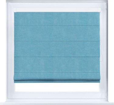 Римская штора «Кортин» кассетная, ткань вельвет ментоловый