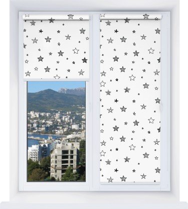 Рулонная штора Мини с принтом Звезды