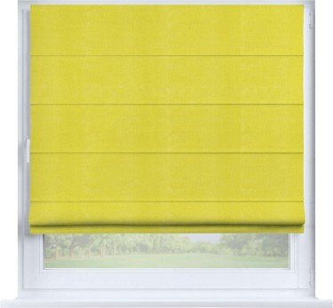 Римская штора «Кортин» на створку, ткань вельвет светло-желтый