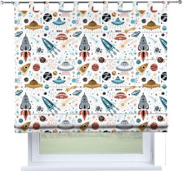 Римская штора на петлях «Космическое приключение»