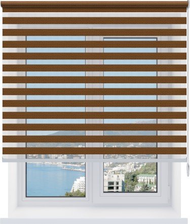 Рулонная штора День-ночь Elsa ВО коричневый