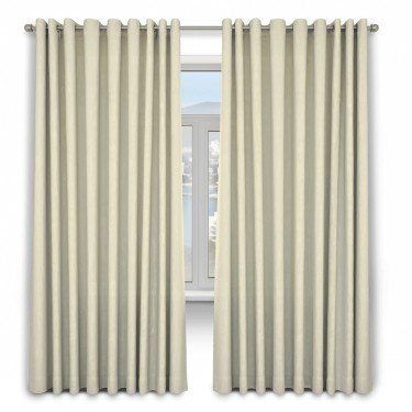 Шторы на люверсах ткань блэкаут однотонный, бежевый