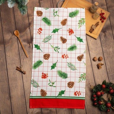 Полотенце "Доляна" New Year 40х70см, 100%хл, рогожка 164 г/м2