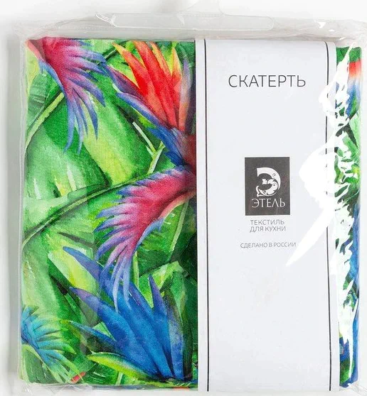 Скатерть Этель «Попугай», 150×280 см, репс, пл. 130 г/м², 100% хлопок