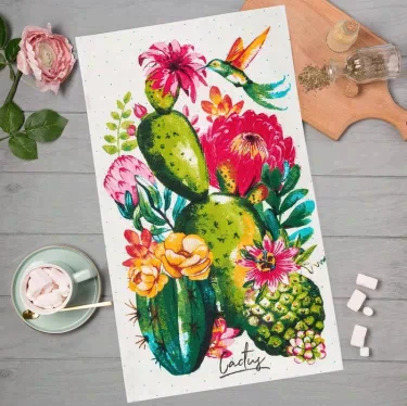 Полотенце кухонное «Кактусы» 35х60 см