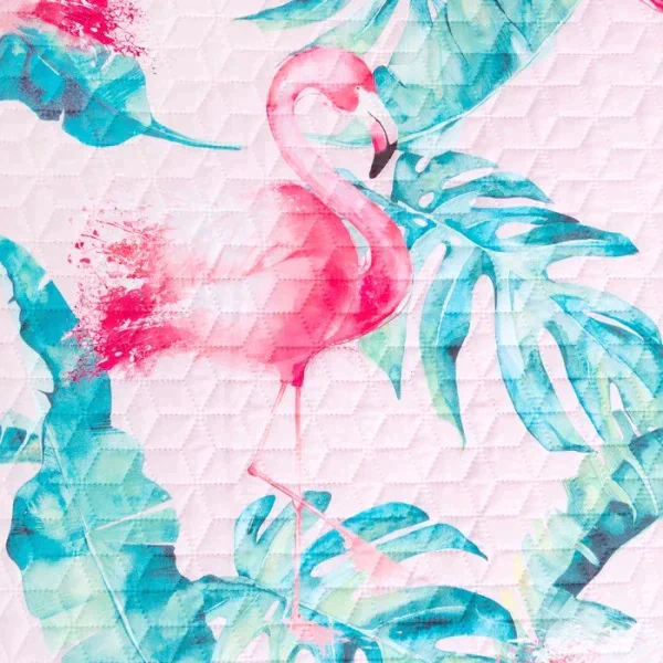 Покрывало "Этель" евро Tropical flamingo, 190*205 см, микрофибра