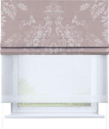 Римская штора «Кортин» день-ночь «Винтажный узор бежевый»