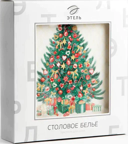 Набор столовый Этель "Golden Christmas" скатерть 150*110 +/-3см с ГМВО, салф.40х40см - 4шт,