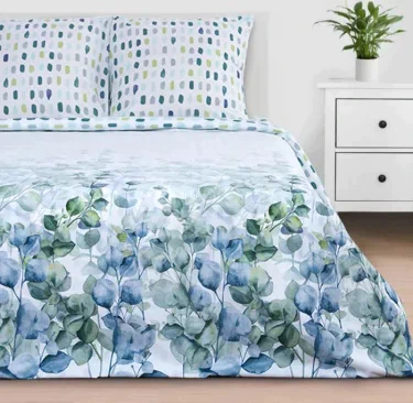 Постельное бельё «Этель» 1.5 сп Eucalyptus 143х215 см, 150х214 см, 70х70 см - 2 шт