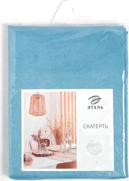 Скатерть Этель Cozy 150*250 +/-3см, цв.серо-синий, пл. 192 г/м2, хл с ВГМО