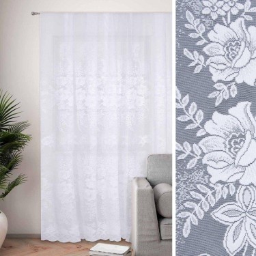 Тюль "Этель" Вальс цветов, 250х250 см с фестоном, 71 г/м²,100% п/э