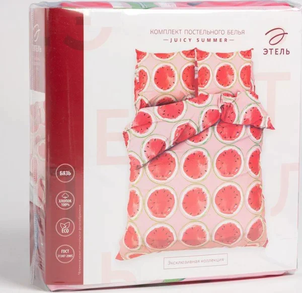 Постельное бельё «Этель» 2 сп Juicy summer 175*215 см, 200*220 см, 70*70 см - 2 шт