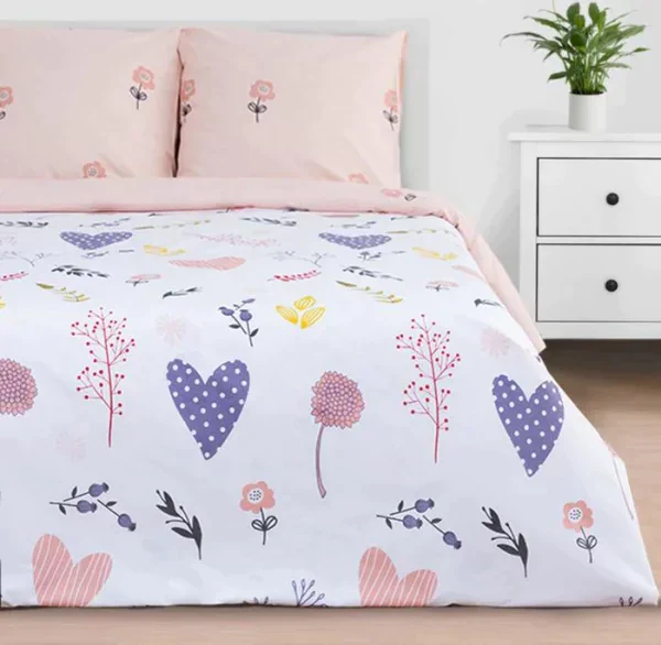 Постельное белье "Этель" дуэт Flower garden 143*215 см - 2 шт, 220*240 см, 70*70 см -2 шт
