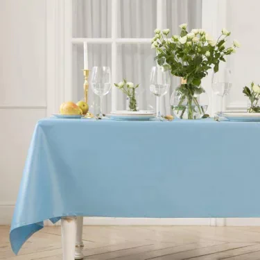 Скатерть Этель Elegance 150*300 +/-3см, цв.серо-синий, пл. 192 г/м2, хл с ВГМО