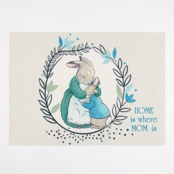 Салфетка на стол Доляна "HOME is where MOM is" ПВХ 40*29см