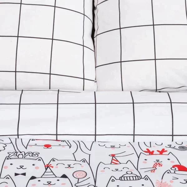 Постельное белье Этель Евро Xmas cat 200*217 см, 240*220 см, 70*70 см - 2 шт