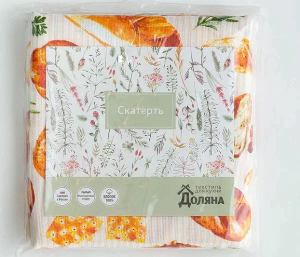 Скатерть "Доляна" Bread 220х144 см, 100% хлопок, 164 г/м2