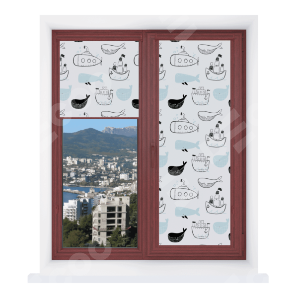 Рулонная штора Уни 2 с принтом Морская прогулка