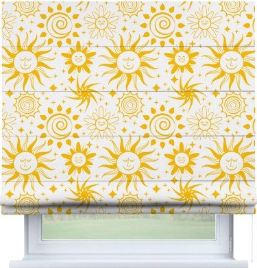 Римская штора «Кортин» для проема «Солнышки»