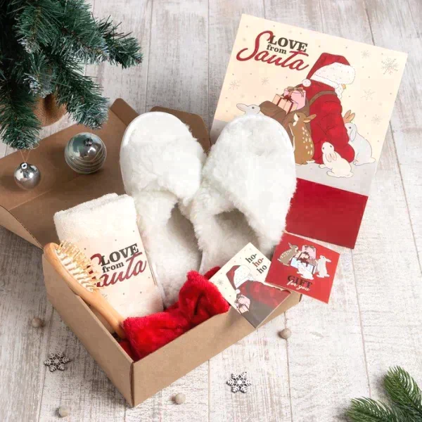 Набор подарочный Этель Santa полотенце 30х60см и аксс (4 предм)