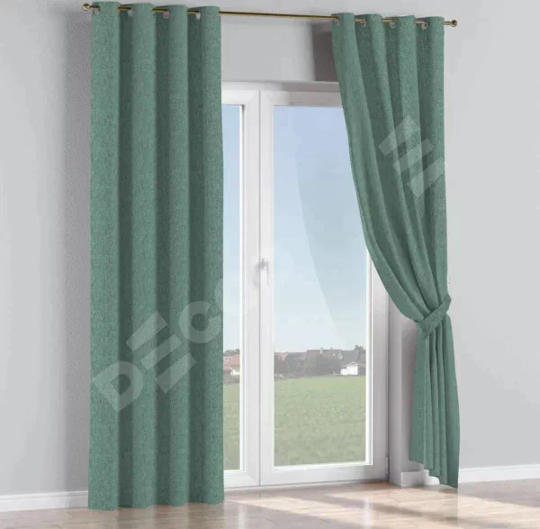 Комплект штор на люверсах стиф димаут серо-голубой