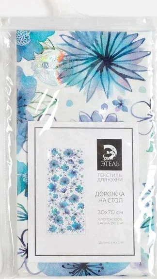 Дорожка "Этель" Незабудки 30*70 см, 100% хлопок, саржа 190 г/м2