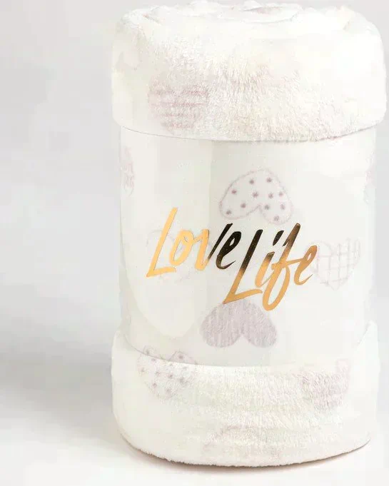 Плед LoveLife Love 180*200 см,100% п/э, велсофт 280 гр/м2