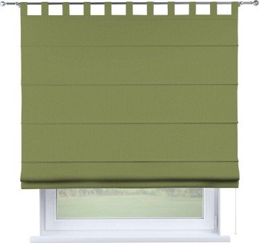 Римская штора на петлях «Кортин», ткань бархат золотая оливка