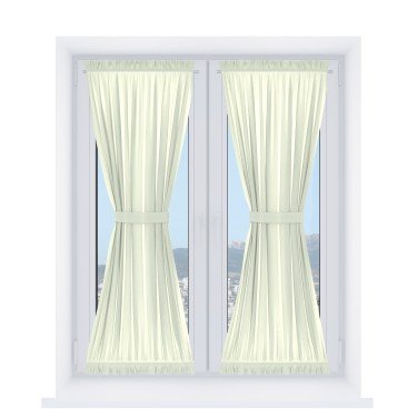 Штора песочные часы «Кортин» вельвет молочный