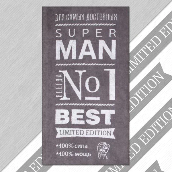 Полотенце махровое Этель "Super man" 70х130 см, 100% хлопок, 420гр/м2