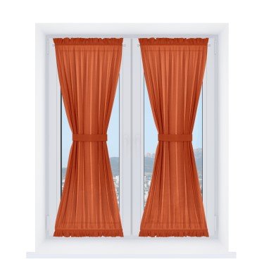 Штора песочные часы «Кортин» лён терракотовый