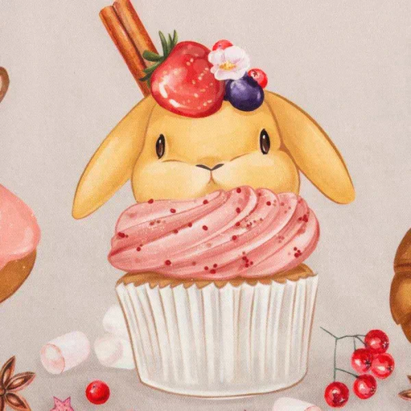 Набор в мешочке Этель Holiday desserts: полотенце 40х73 см, формочки для запекания - 3 шт.