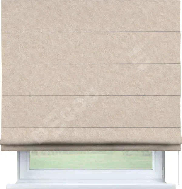 Римская штора «Кортин», софт мрамор шампань, для проёма
