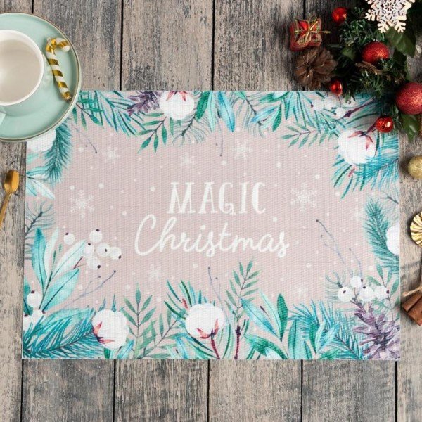 Новогодняя салфетка на стол Magic ПВХ, 40х29 см