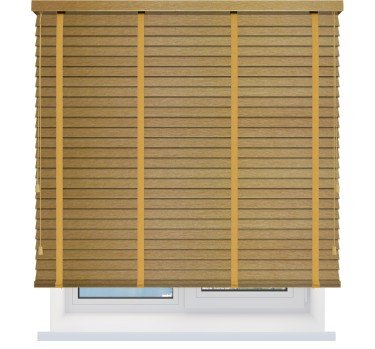 Деревянные жалюзи с тесьмой 50 мм. натуральный