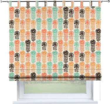 Римская штора на петлях «Бархатные цветы»